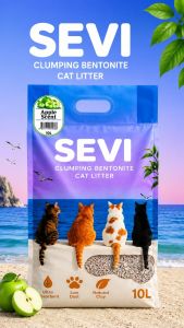 SEVI наполнитель бентонитовый с запахом яблока 5 литров