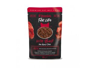 Fitmin For Life Adult Fillets Beef — влажный корм с говядиной для взрослых кошек, 85 г