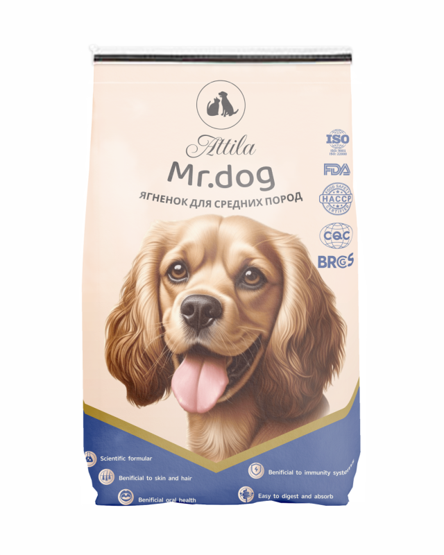 Attila Mr. dog сухой корм ягнёнок для средних пород
