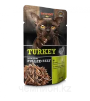 Leonardo Turkey + extra pulled Beef, паштет из индейки в желе из бульона для взрослых кошек, 70 гр