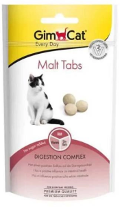 GimCat Malt Tabs для кошек вывод шерсти с витаминами D3, Е 