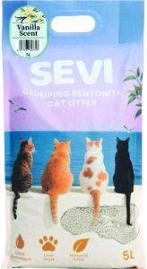 SEVI наполнитель бентонитовый с запахом ванили 5 литров