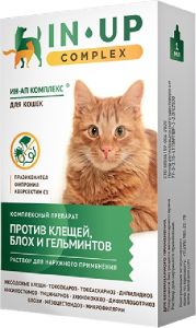 ИН-АП капли от клещей, блох и глистов, комплекс для кошек и котят