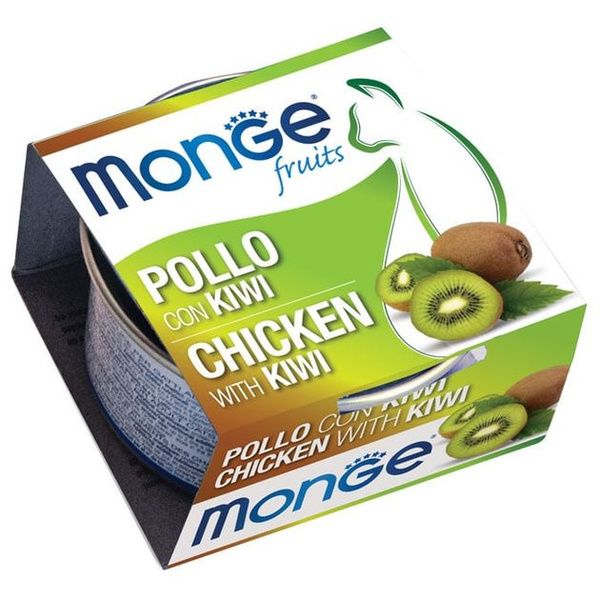 Monge Natural Fruits Pollo con Kiwi — влажный корм с курицей и киви для кошек, 80 г