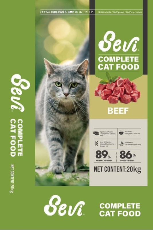 Sevi сухой корм для кошек с говядиной, на развес 