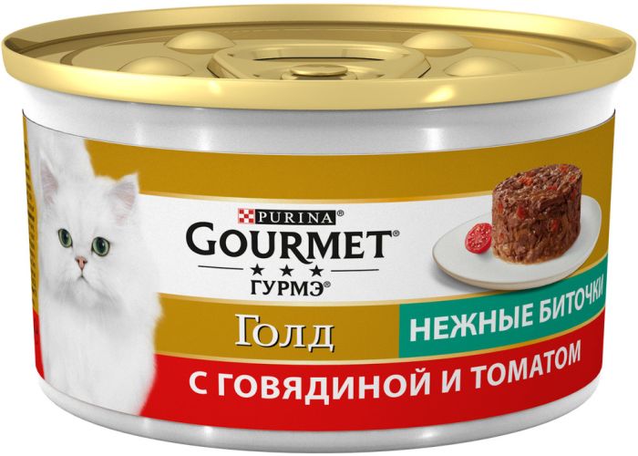 Gourmet Gold, Гурмэ Голд нежные биточки, говядина с томатами