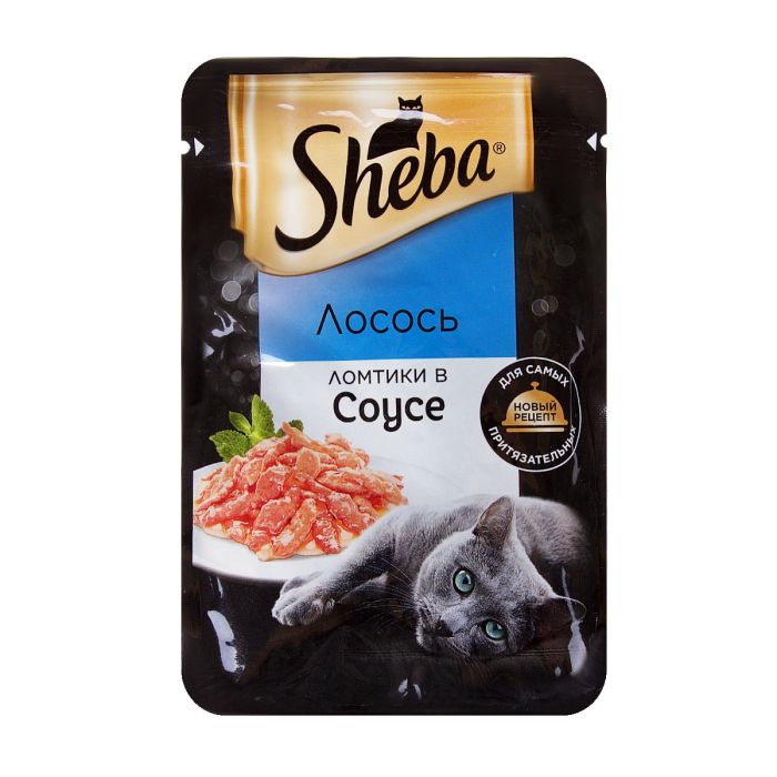 Sheba 75г ломтики в соусе. лосось