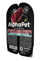 AlphaPet Superpremium с чувствительным пищеварением с уткой и клюквой в соусе