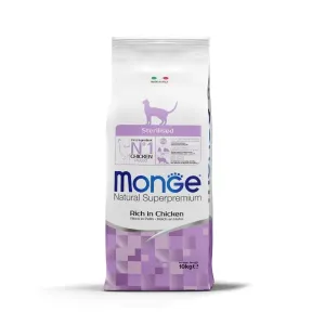 Monge Natural Superpremium Daily Line Sterilised — сухой корм для стерилизованных кошек с курицей