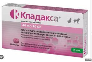 Кладакса жевательные таблетки 40/10 мг, уп. 10 таб.