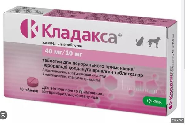 Кладакса жевательные таблетки 40/10 мг, уп. 10 таб.
