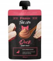 Fitmin For Life Cream Sauce Duck — кремообразный пауч с уткой и курицей для кошек, 100 г