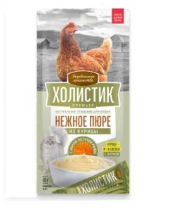 Деревенские лакомства Холистик Премьер для кошек, курица с икрой летучей рыбы