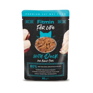 Fitmin For Life Adult Duck — влажный корм с уткой для взрослых кошек, 85 г
