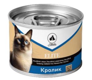 Elite мясной паштет со вкусом кролик, 80гр.
