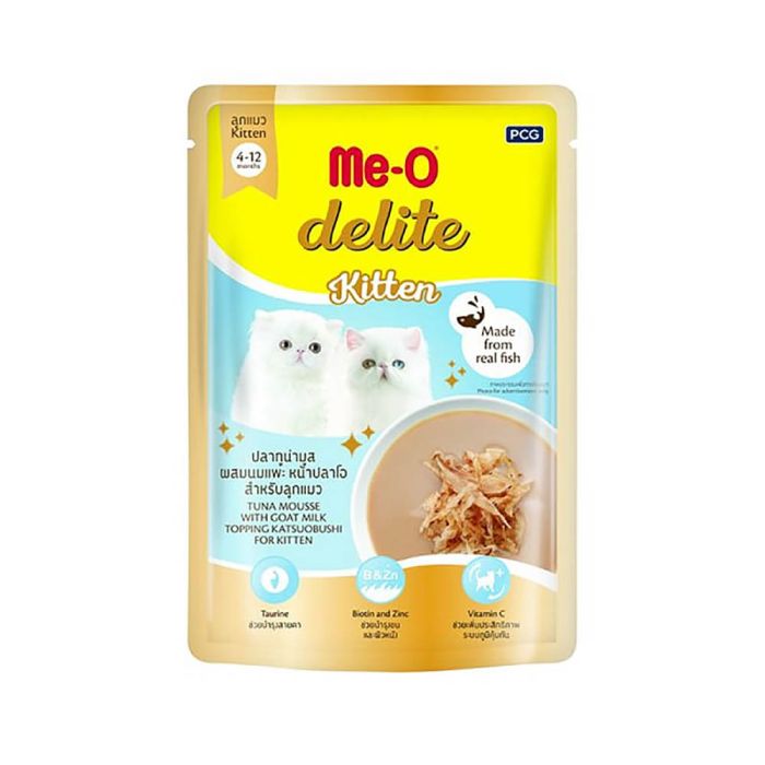 Me-O Delite Kitten Мусс из тунца с топпингом из козьего молока кацуобуси 70г