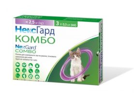 Нексгард Комбо капли для кошек весом до 2,5 кг 1 пипетка