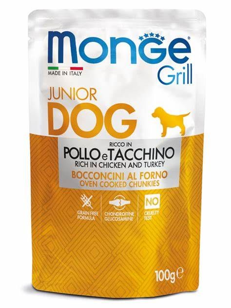 Monge Dog Grill для щенков с курицей и индейкой