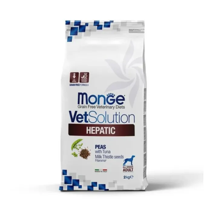 Monge VetSolution Dog Hepatic — сухой диетический корм для собак при заболеваниях печени, 2 кг