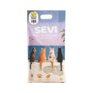 SEVI наполнитель бентонитовый с запахом лимона 5 литров