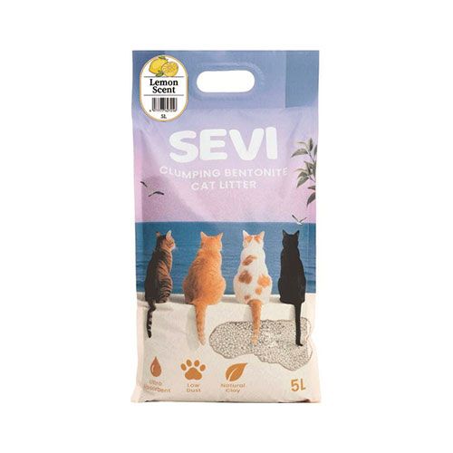 SEVI наполнитель бентонитовый с запахом лимона 5 литров