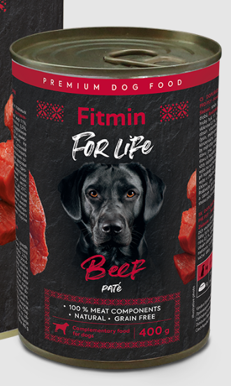 Fitmin For Life Dog Tin Beef — консервы с говядиной для собак, 400 г