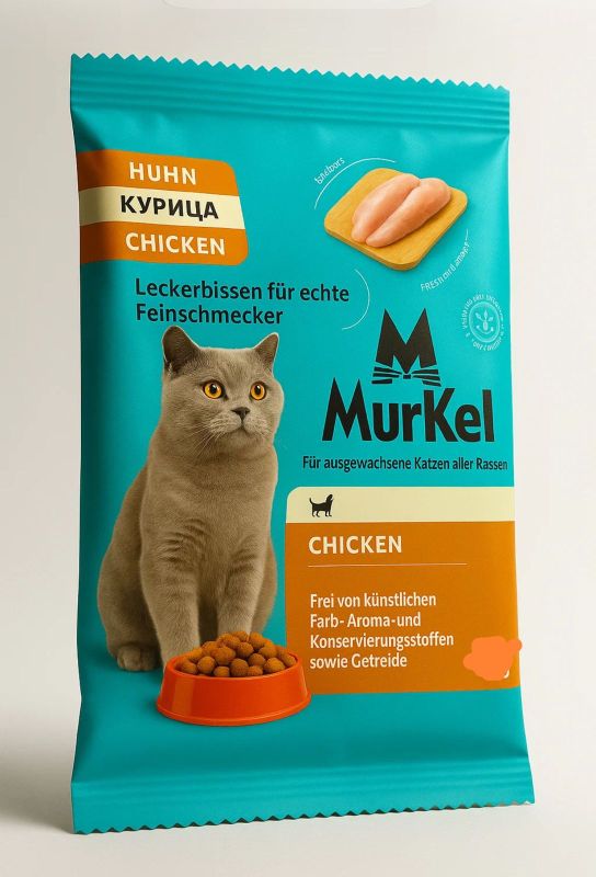 Murkel сухой корм для взрослых кошек с курицей